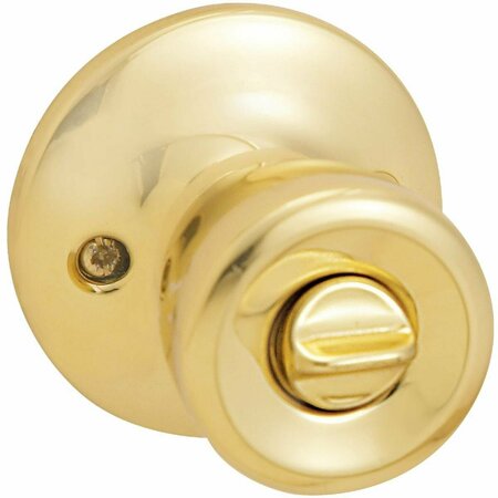 STEEL PRO Polished Brass Bed & Bath Door Knob TR710B